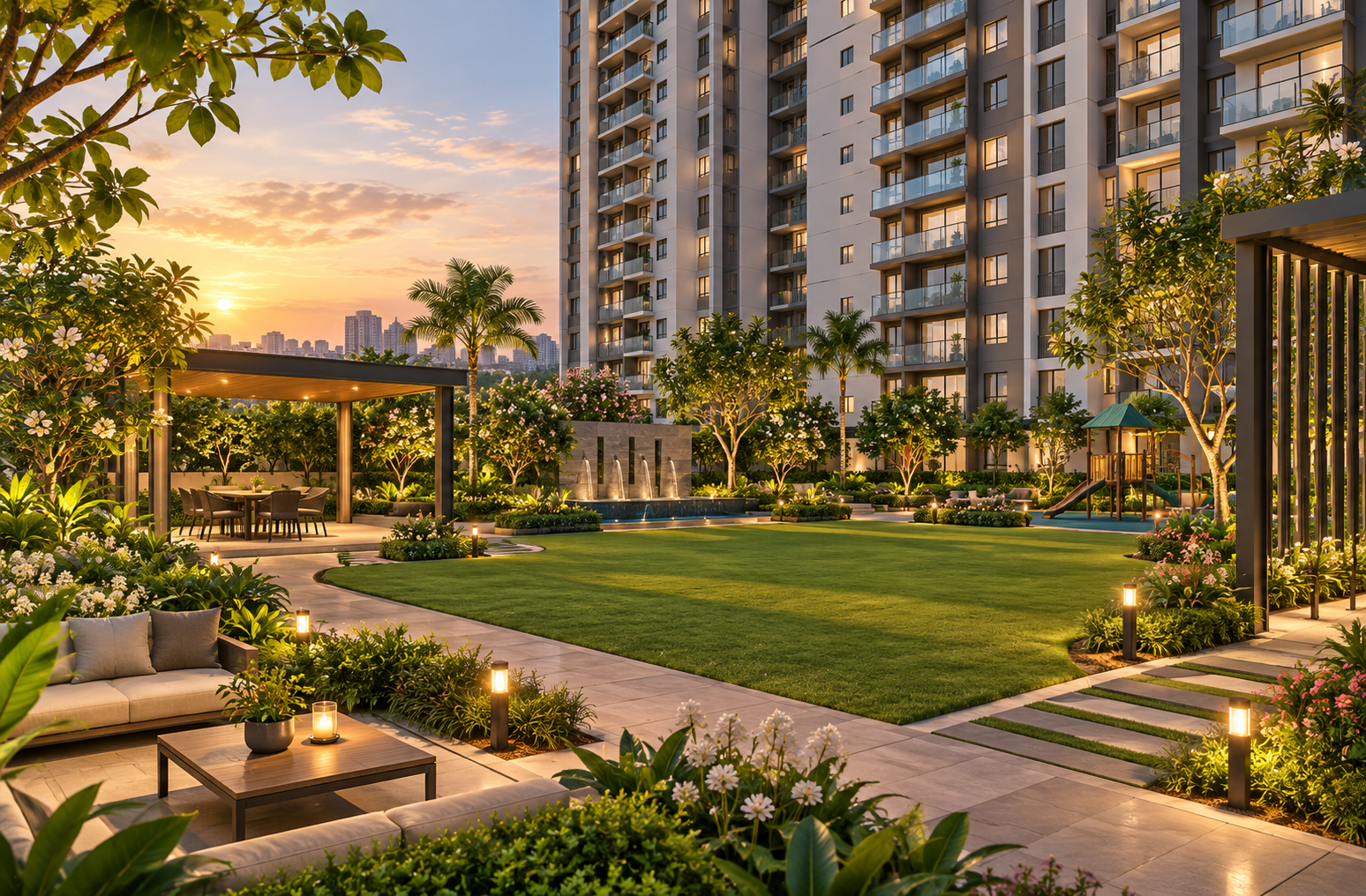 3 BHK + 2 Toilets lifestyle concept